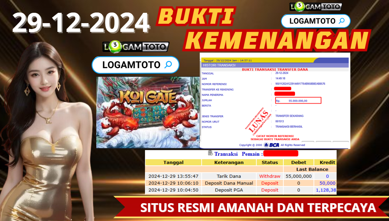 SELAMAT KEPADA MEMBER SETIA LOGAMTOTO BERHASIL JACKPOT DI PERMAINAN KOI GATE HABANERO